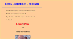 Desktop Screenshot of lernhilfen-lesen-rechnen.info